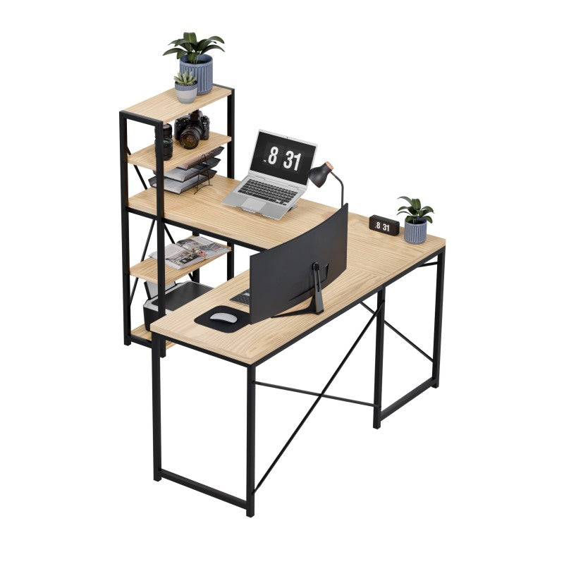 Biurko narożne z półkami Mark Adler Leader 5.9 Craft 145 cm