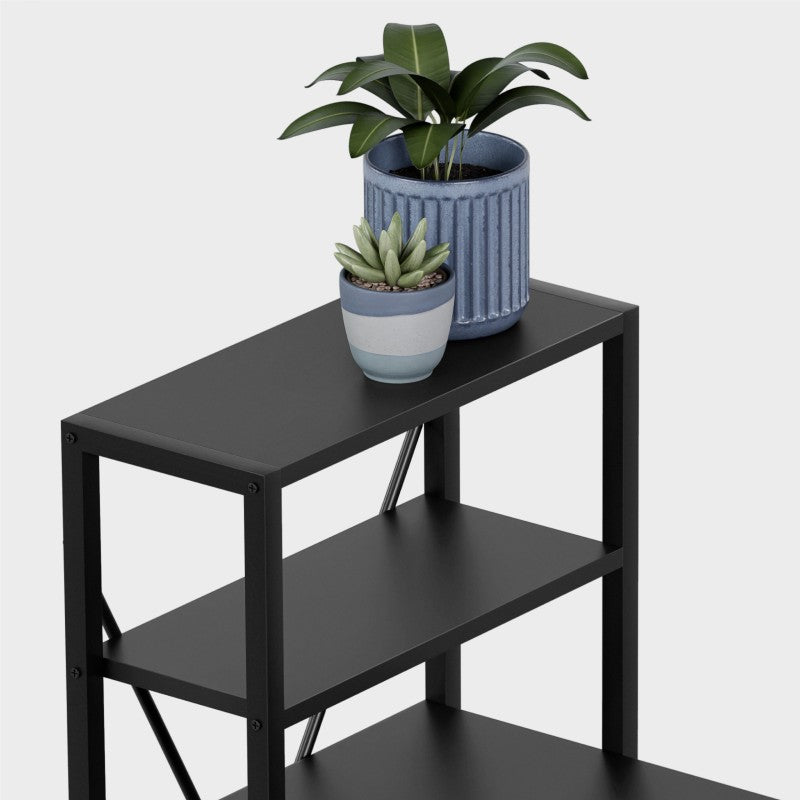 OUTLET Biurko narożne z półkami Mark Adler Leader 5.9 Black