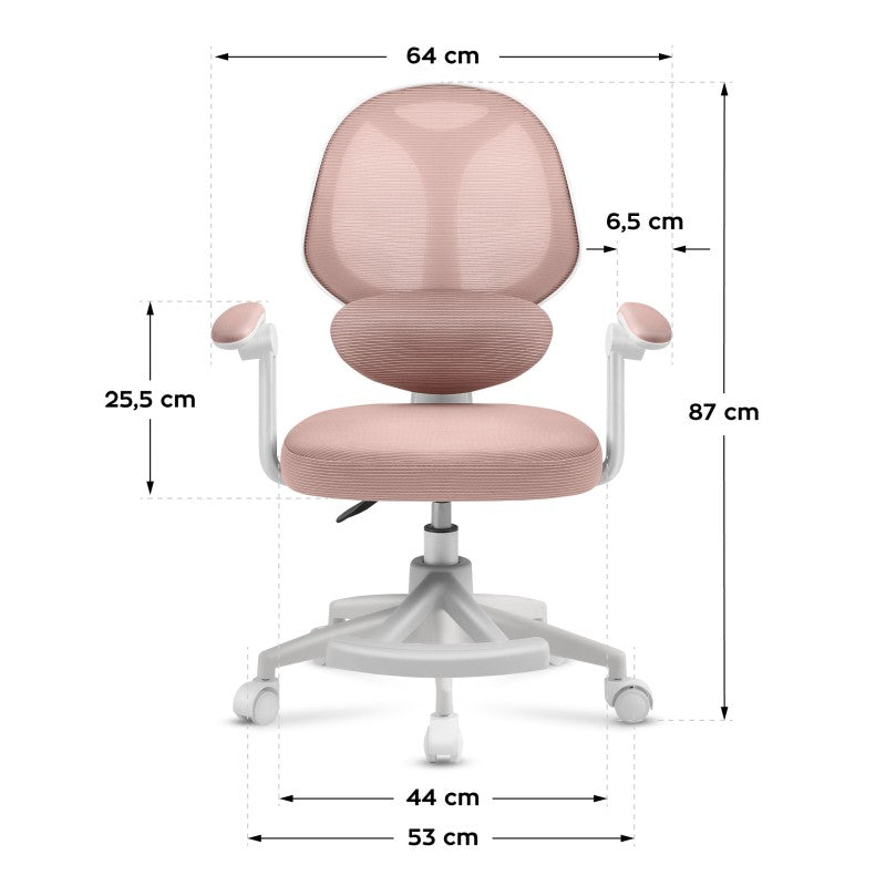 OUTLET Fotel regulowany dla dziecka Mark Adler Junior 4.5 Pink