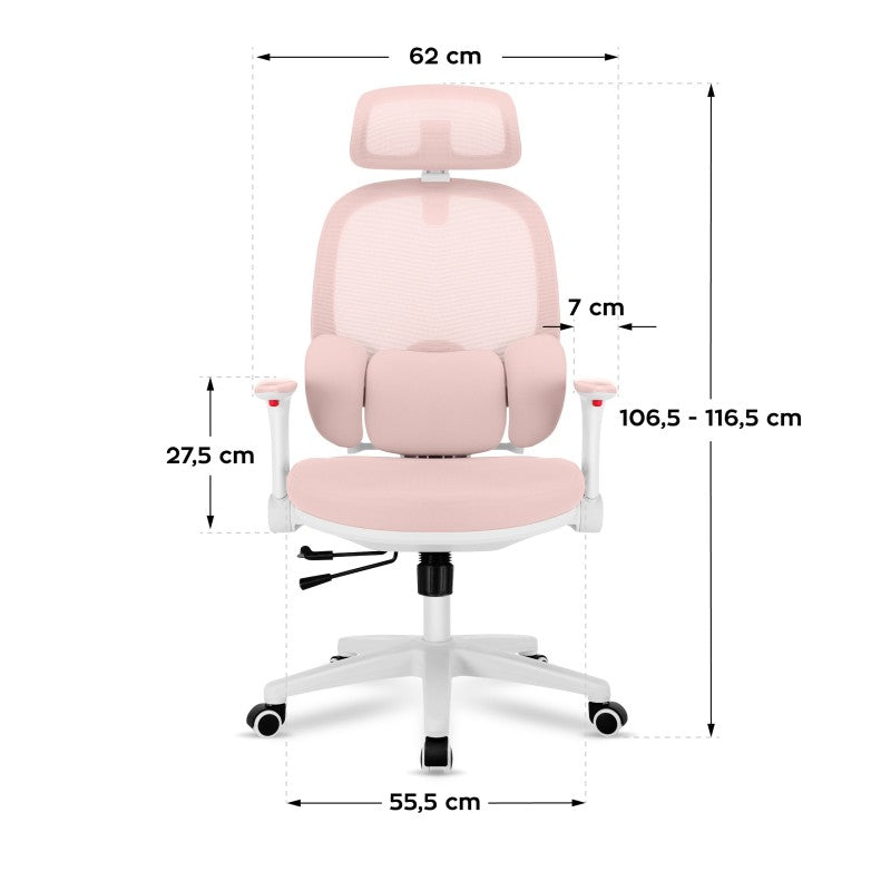 OUTLET Ergonomiczny fotel dla dzieci Mark Adler Junior 6.3 Pink