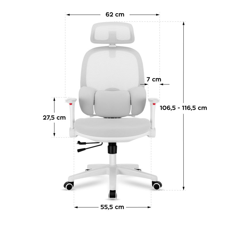 OUTLET Ergonomiczny fotel dla dzieci Mark Adler Junior 6.3 Grey