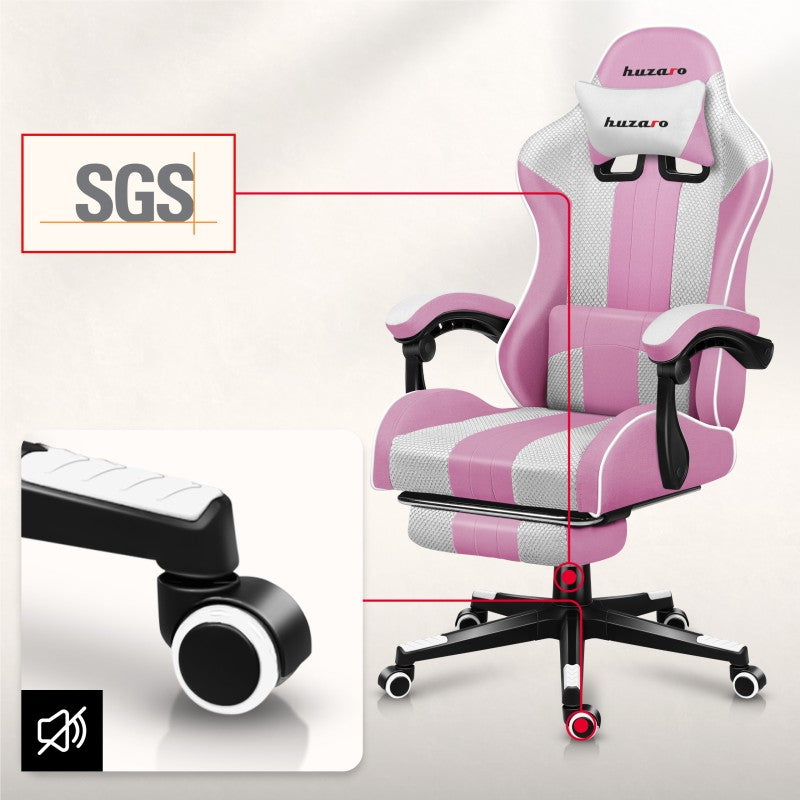 Fotel gamingowy Huzaro Force 4.7 Pink Mesh