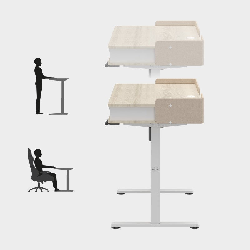 OUTLET Biurko elektryczne Mark Adler Leader 8.0 White 120 cm