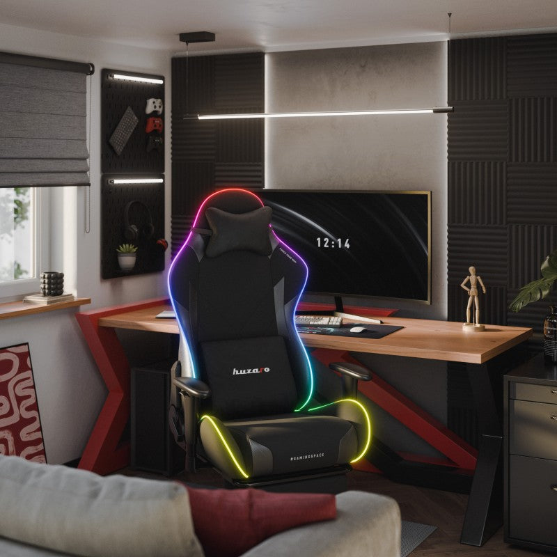Fotel gamingowy LED Huzaro Force 5.7 Black RGB