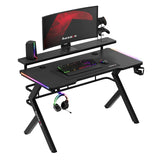 Biurko Gamingowe Huzaro Hero 5.0 RGB LED Black 120 cm
