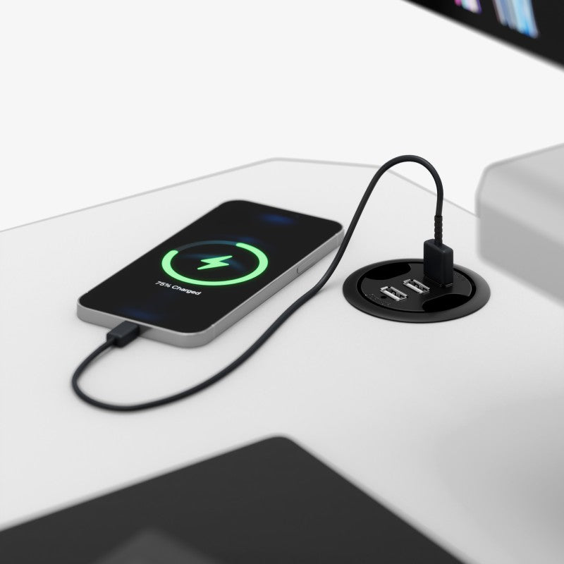 Biurko komputerowe z półką Mark Adler Leader 5.1 White 115 cm