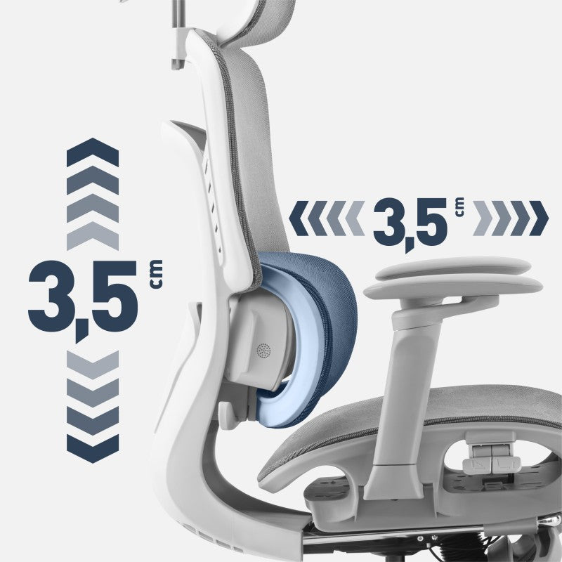 OUTLET Fotel biurowy z masażem Mark Adler Visioner 8.3 Grey