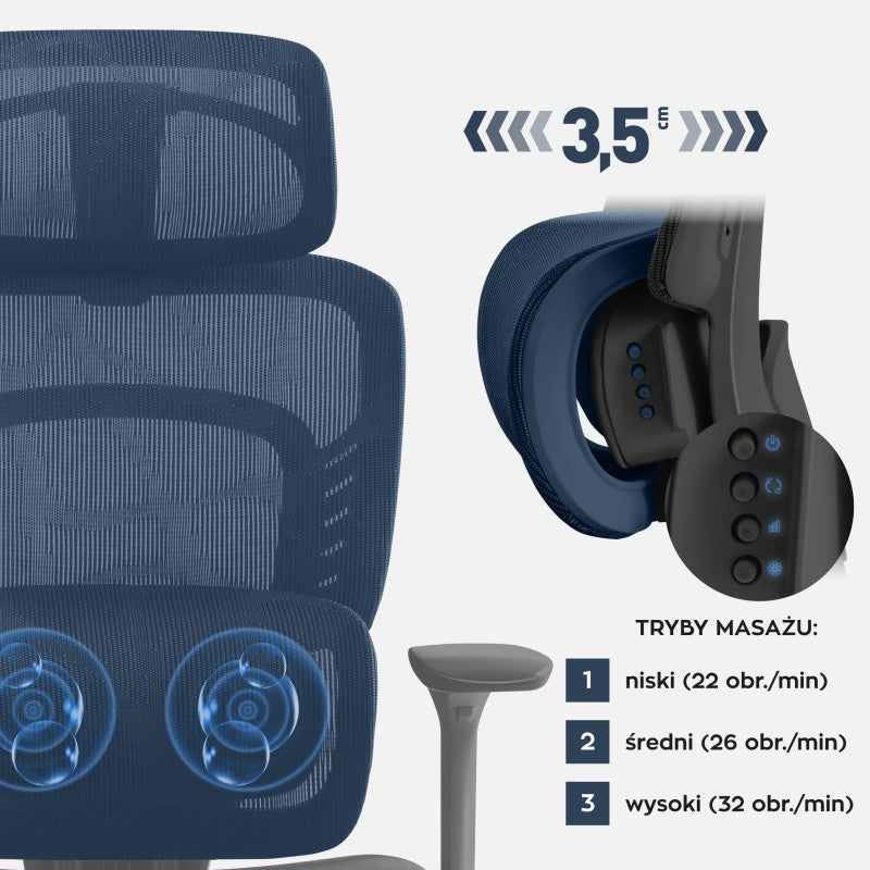 OUTLET Fotel biurowy z masażem Mark Adler Visioner 6.1 Black