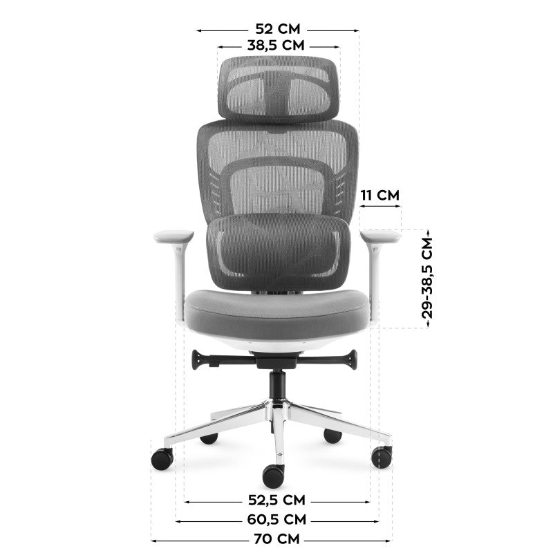 OUTLET Fotel biurowy z masażem Mark Adler Visioner 6.1 Grey