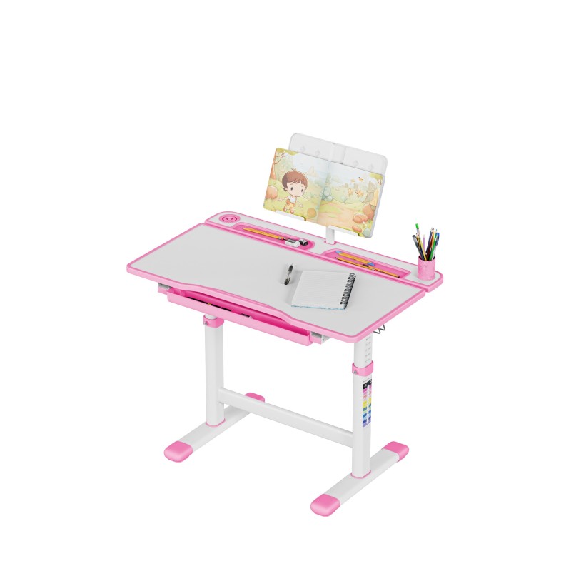OUTLET Ergonomiczne biurko dla dziecka Mark Adler Study 3.0 Pink 66 cm
