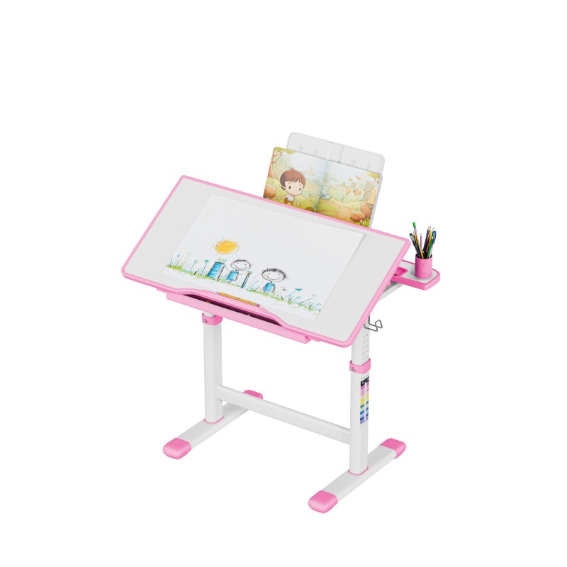 OUTLET Ergonomiczne biurko dla dziecka Mark Adler Study 3.0 Pink 66 cm