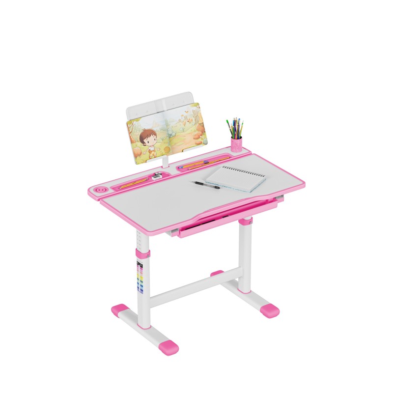OUTLET Ergonomiczne biurko dla dziecka Mark Adler Study 3.0 Pink 66 cm