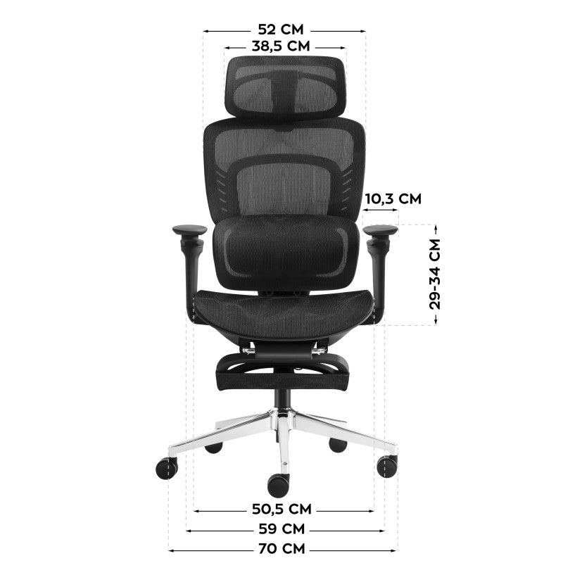OUTLET Fotel biurowy z masażem Mark Adler Visioner 8.3 Black