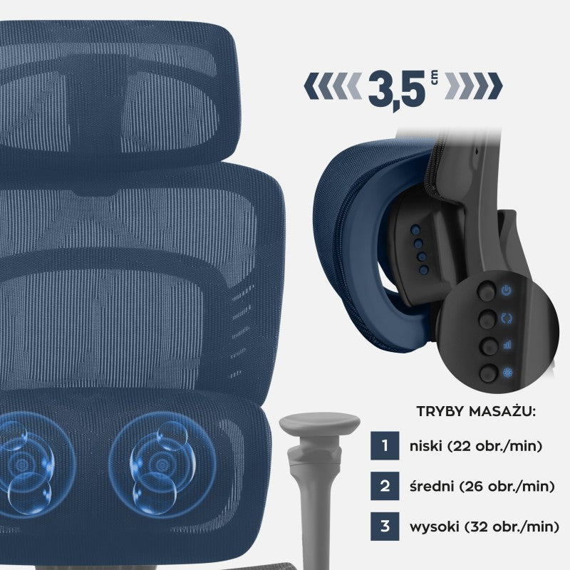 OUTLET Fotel biurowy z masażem Mark Adler Visioner 8.3 Black