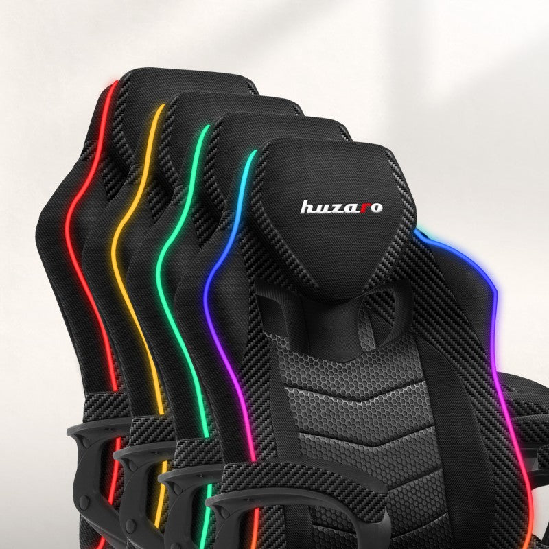 OUTLET Fotel Gamingowy Huzaro Force 2.5 RGB Carbon Mesh