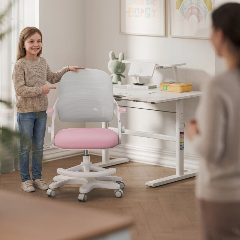 OUTLET Fotel do biurka dla dziecka Mark Adler Junior 4.3 Pink-grey
