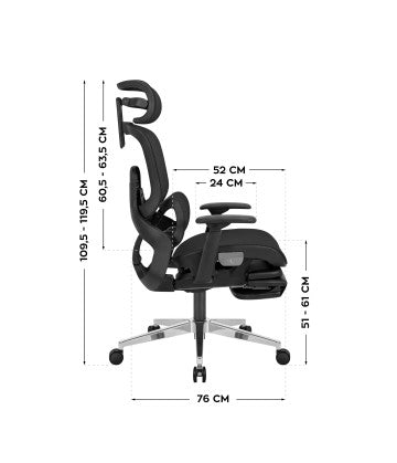 OUTLET Fotel ergonomiczny z podnóżkiem Mark Adler Expert 9.3 Black