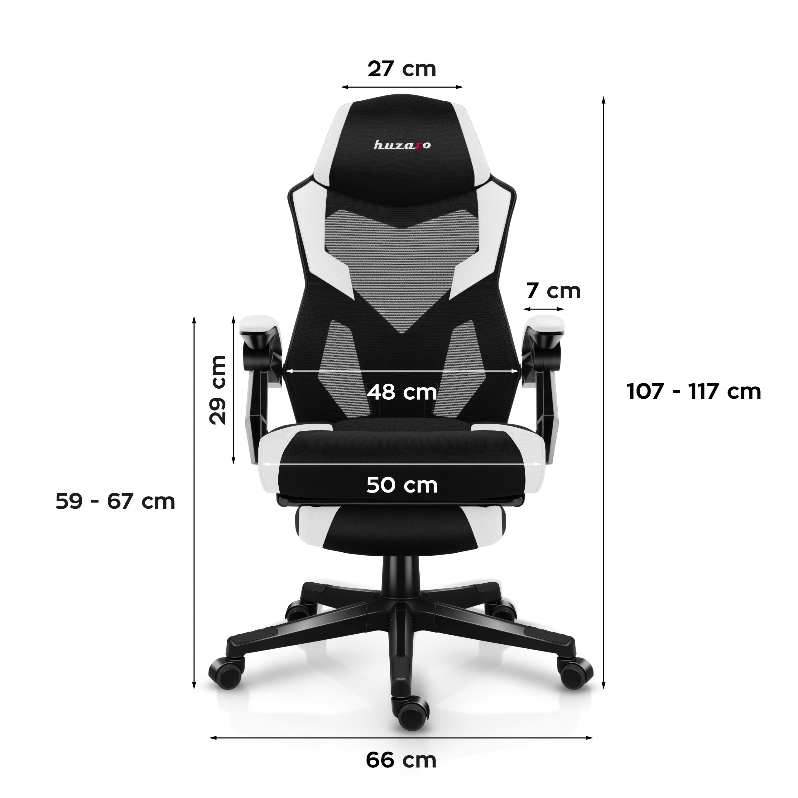 Fotel gamingowy Huzaro Combat 3.1 White