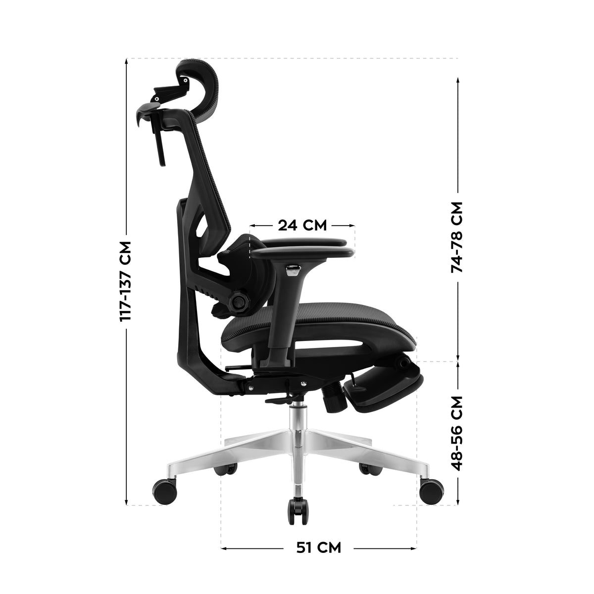 OUTLET Fotel ergonomiczny Mark Adler Expert 8.7 Black Mesh