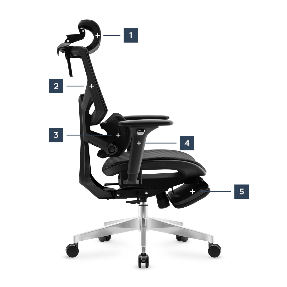 OUTLET Fotel ergonomiczny Mark Adler Expert 8.7 Black Mesh