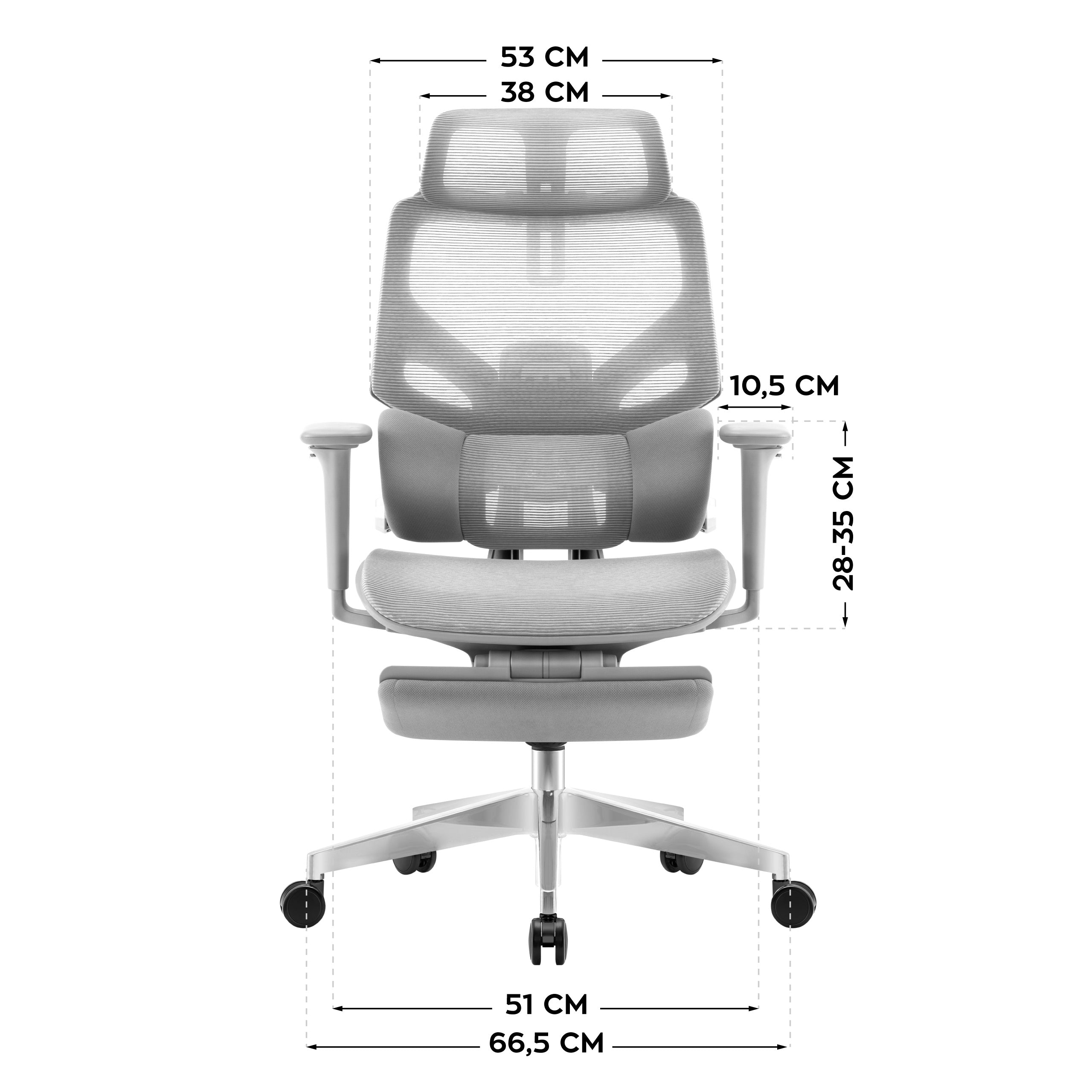 OUTLET Fotel ergonomiczny Mark Adler Expert 8.7 Grey Mesh