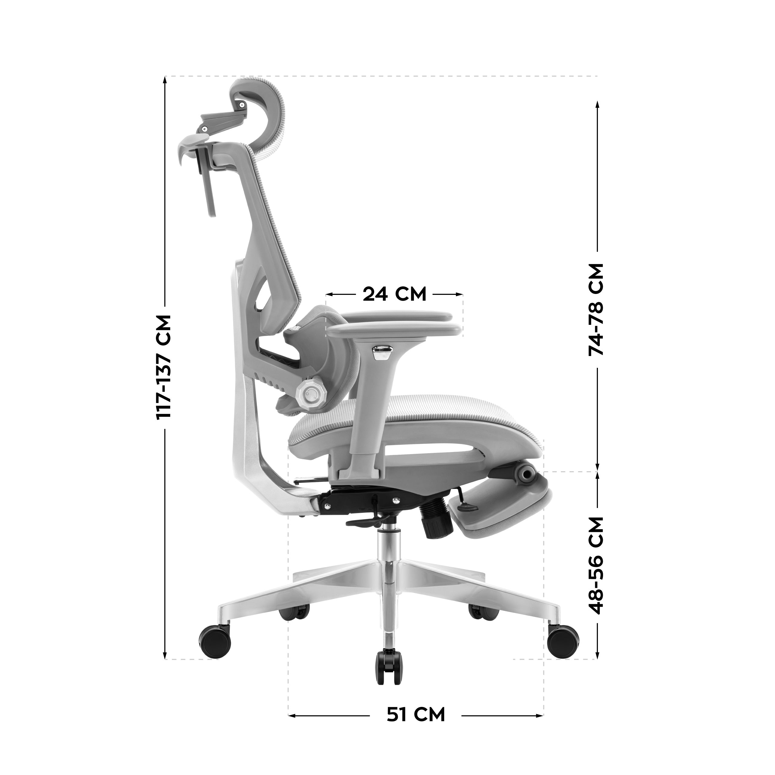 OUTLET Fotel ergonomiczny Mark Adler Expert 8.7 Grey Mesh