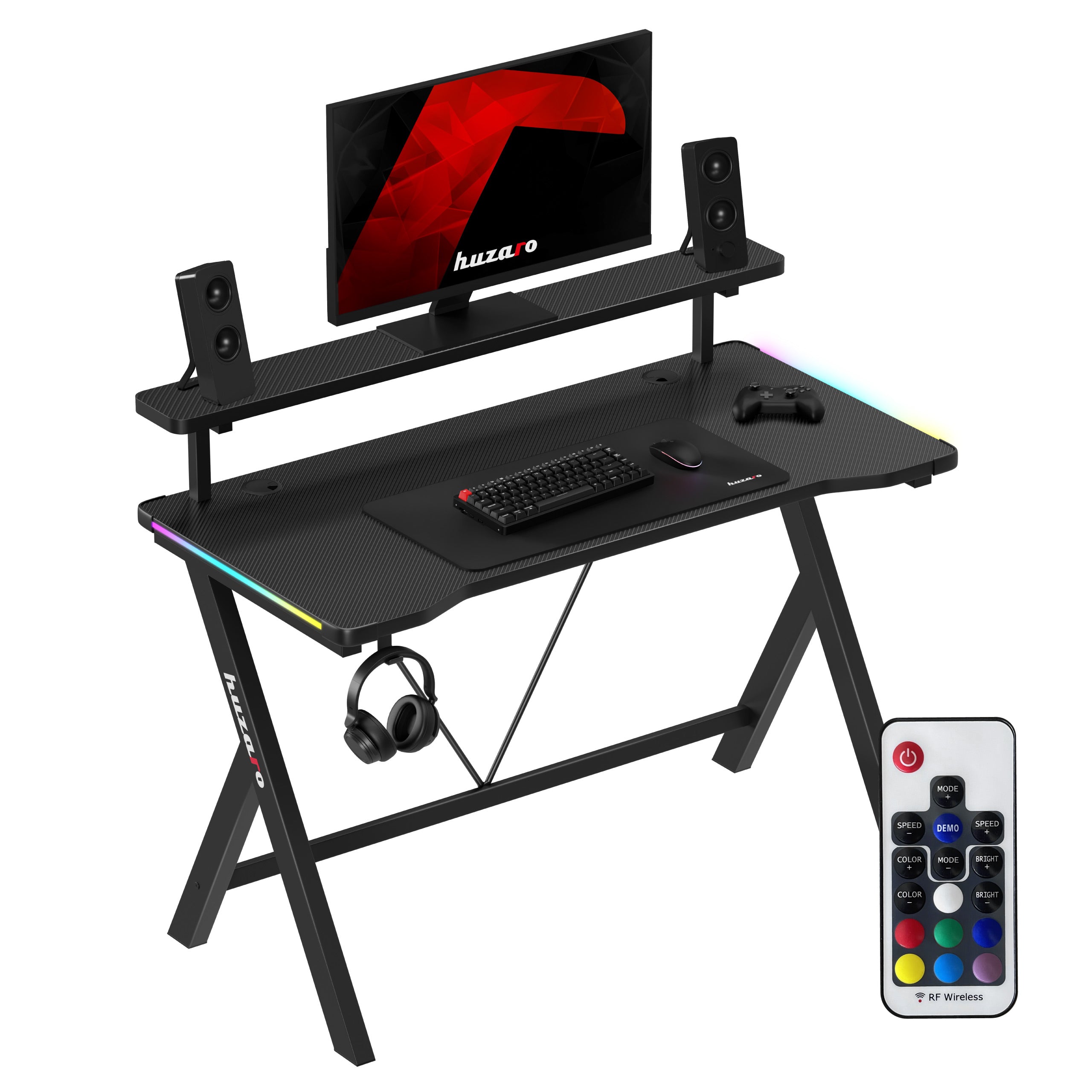 Biurko gamingowe LED Huzaro Hero 1.9 RGB 120 cm