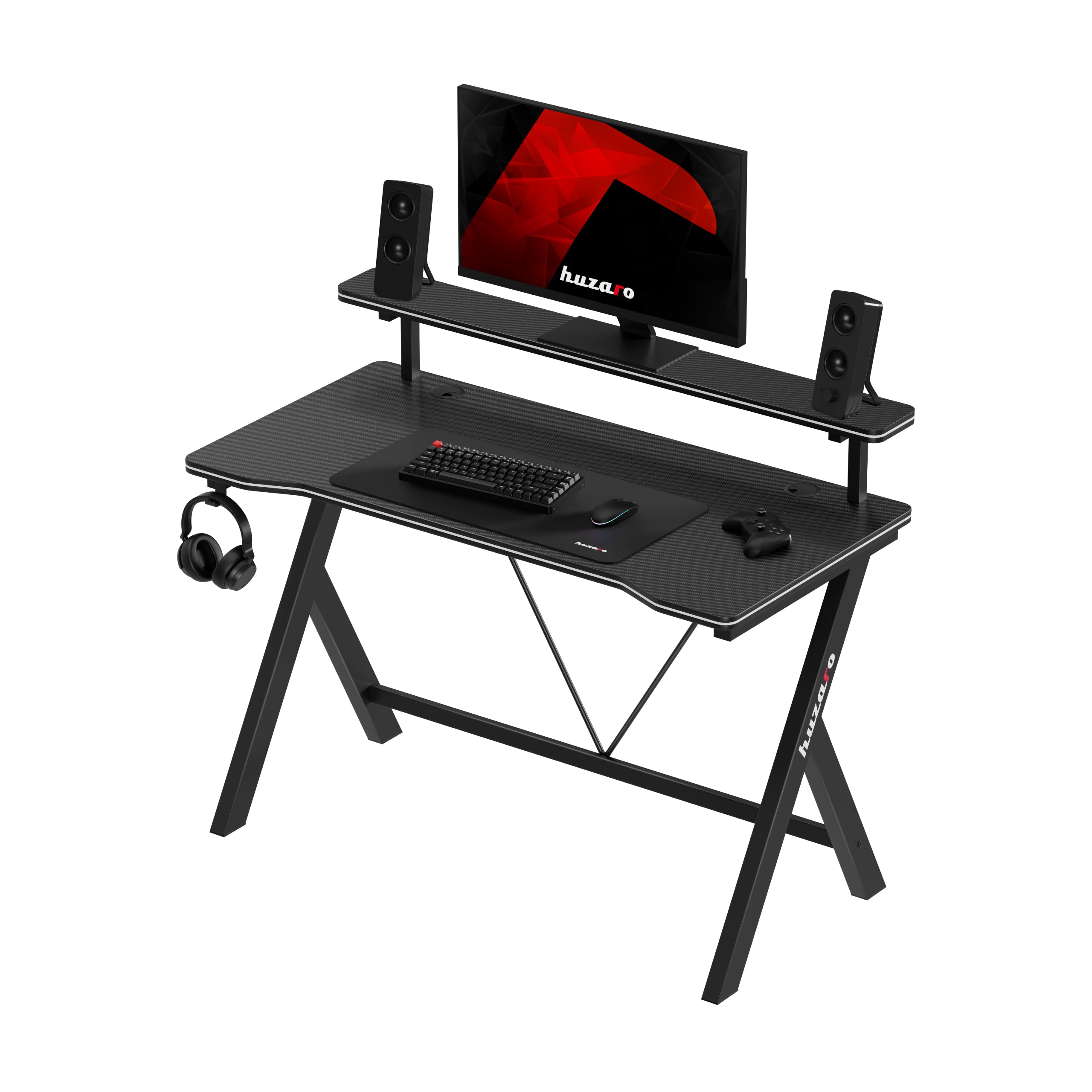 Biurko gamingowe 120 cm Huzaro Hero 1.9 Black