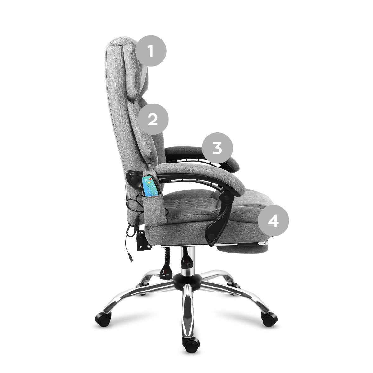 OUTLET Fotel biurowy z masazem Mark Adler Boss 6.0 Grey