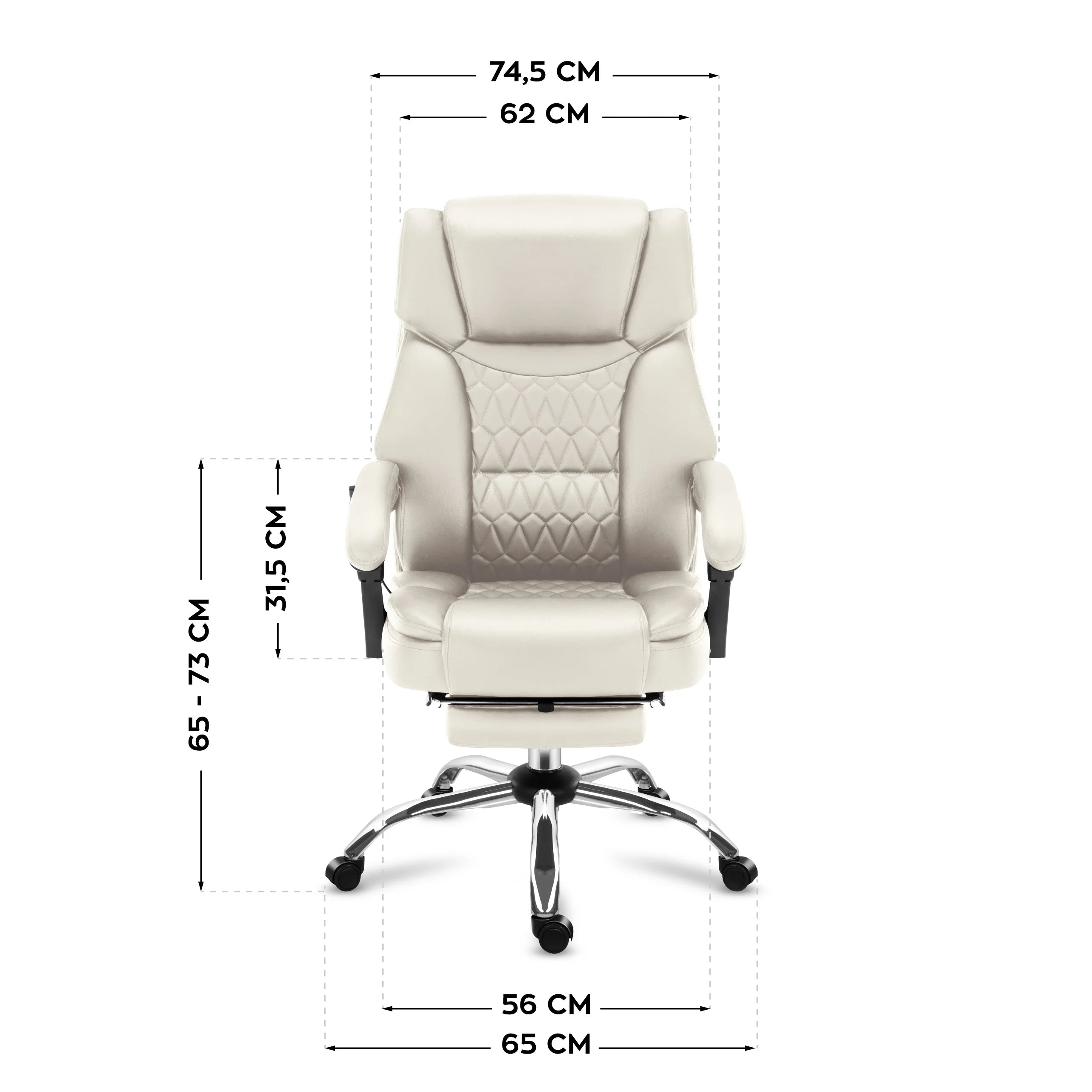OUTLET Fotel biurowy z masażem Mark Adler Boss 6.0 Beige
