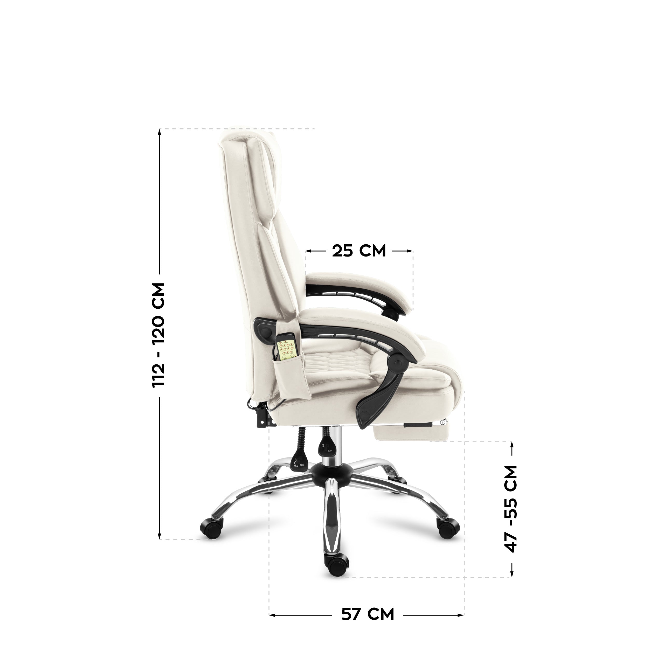 OUTLET Fotel biurowy z masażem Mark Adler Boss 6.0 Beige