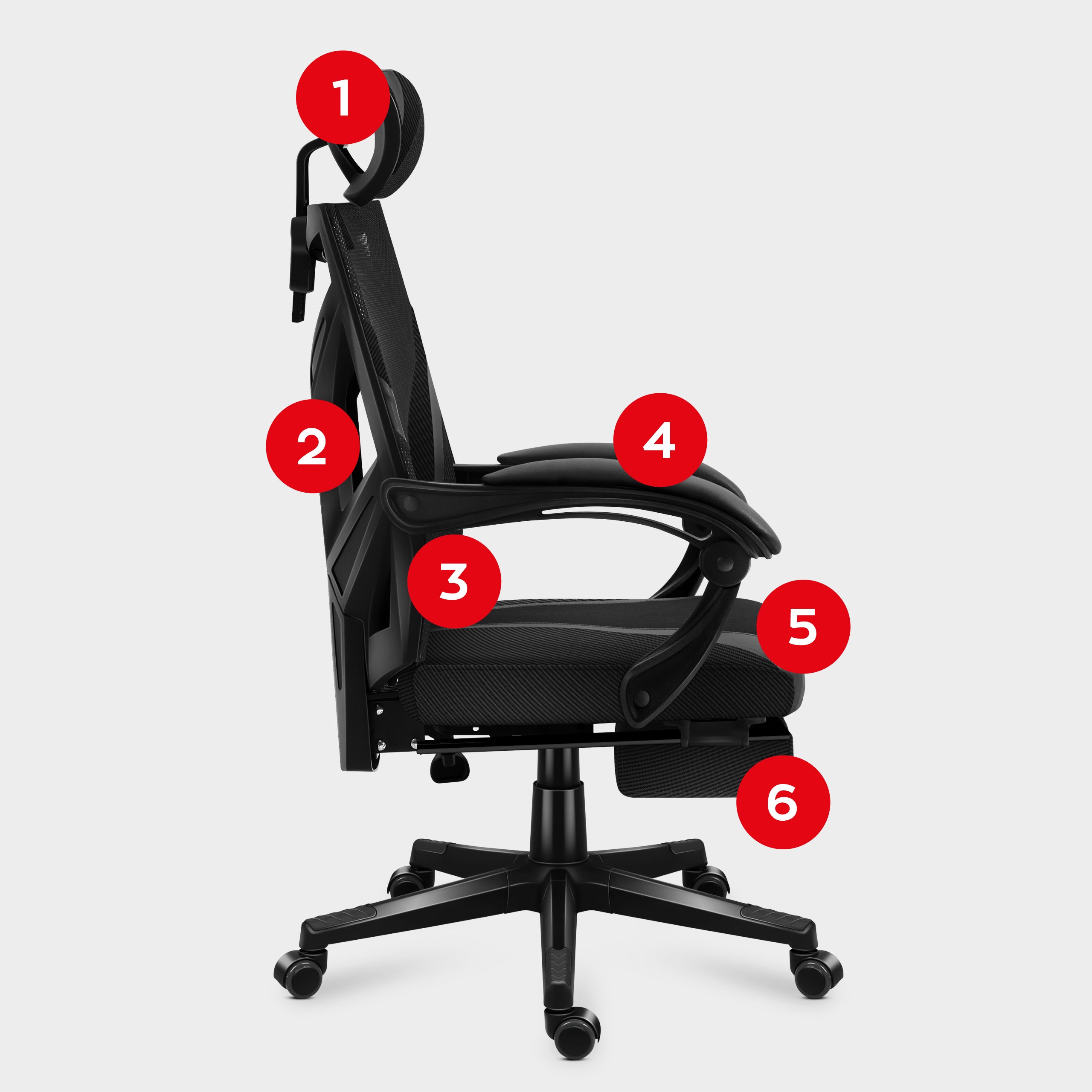 Fotel gamingowy HUZARO COMBAT 5.0 Black