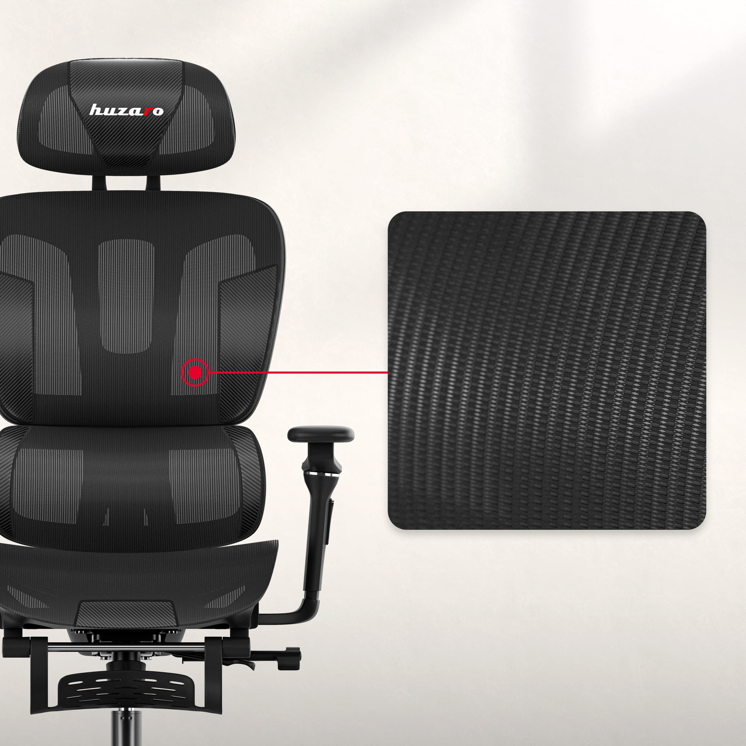Fotel gamingowy z podnóżkiem HUZARO COMBAT 7.9 Black