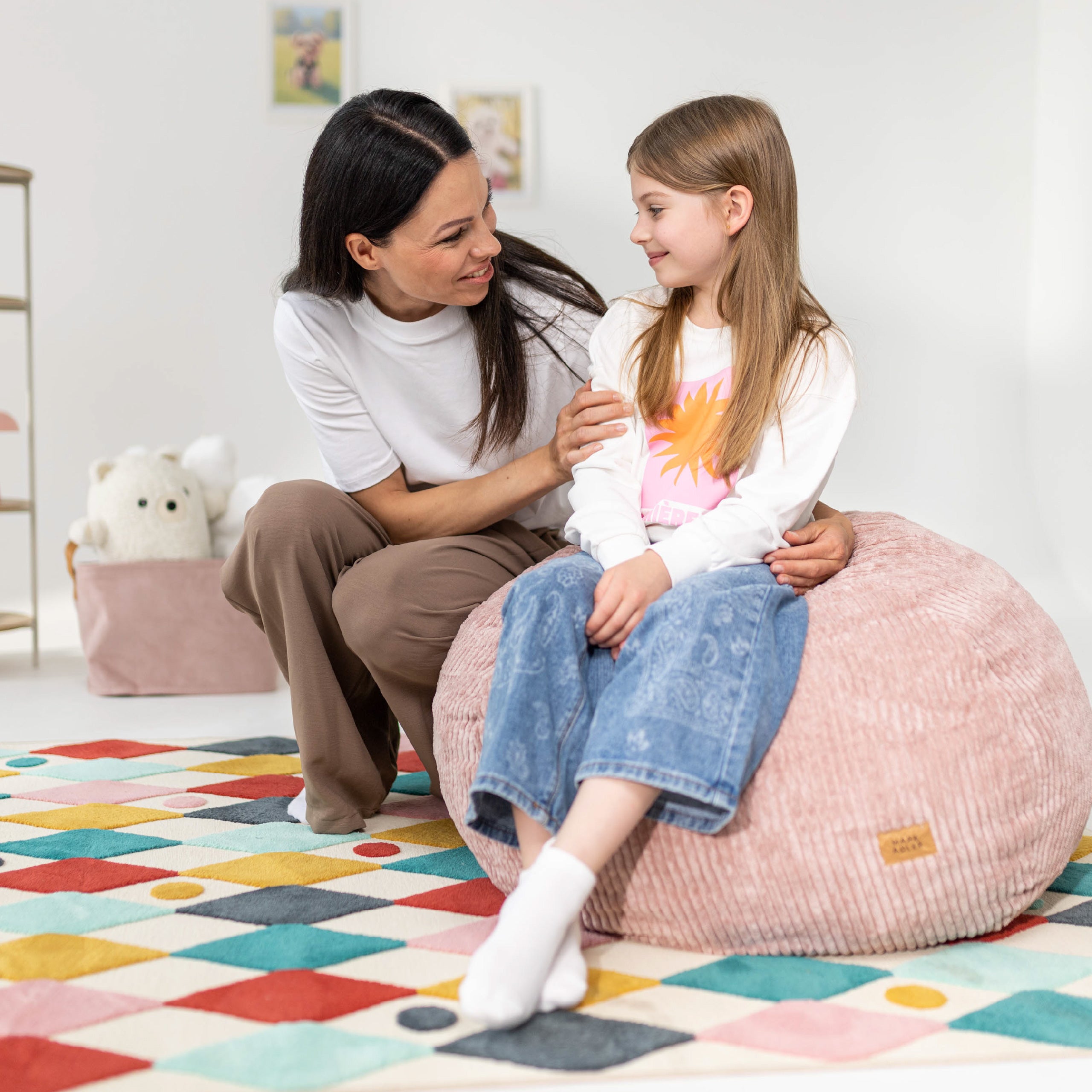 Sztruksowa pufa worek różowa Mark Adler Comfy 1.0 Pink