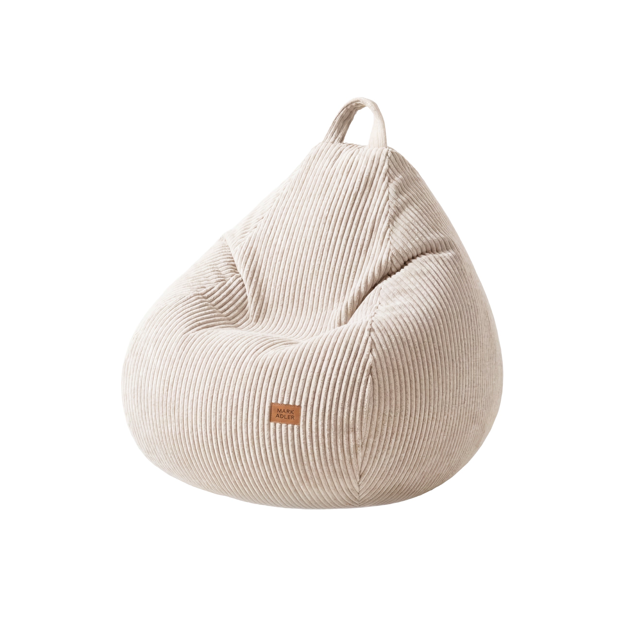 OUTLET Sztruksowa pufa worek beżowa Mark Adler Comfy 1.0 Beige