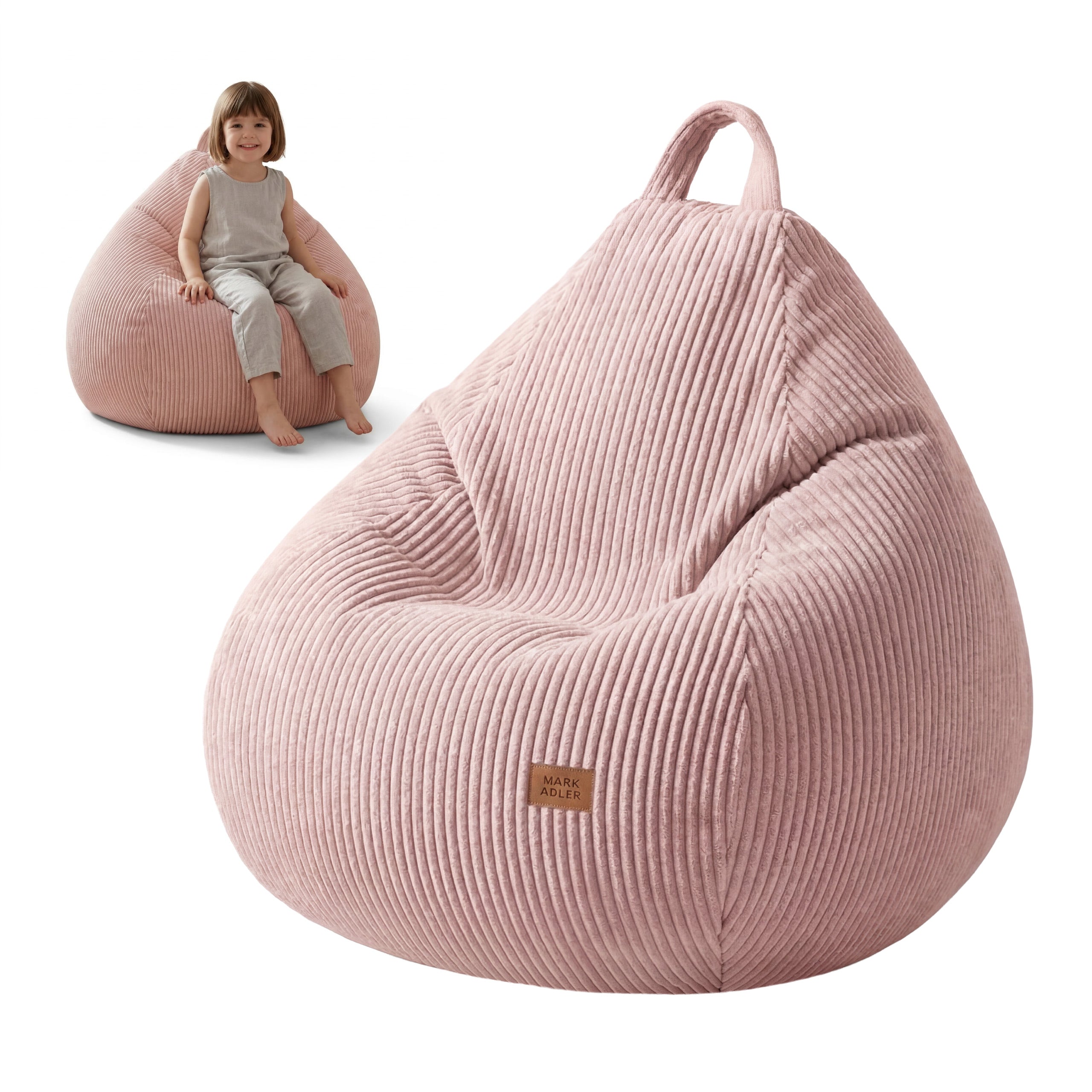 Sztruksowa pufa worek różowa Mark Adler Comfy 1.0 Pink