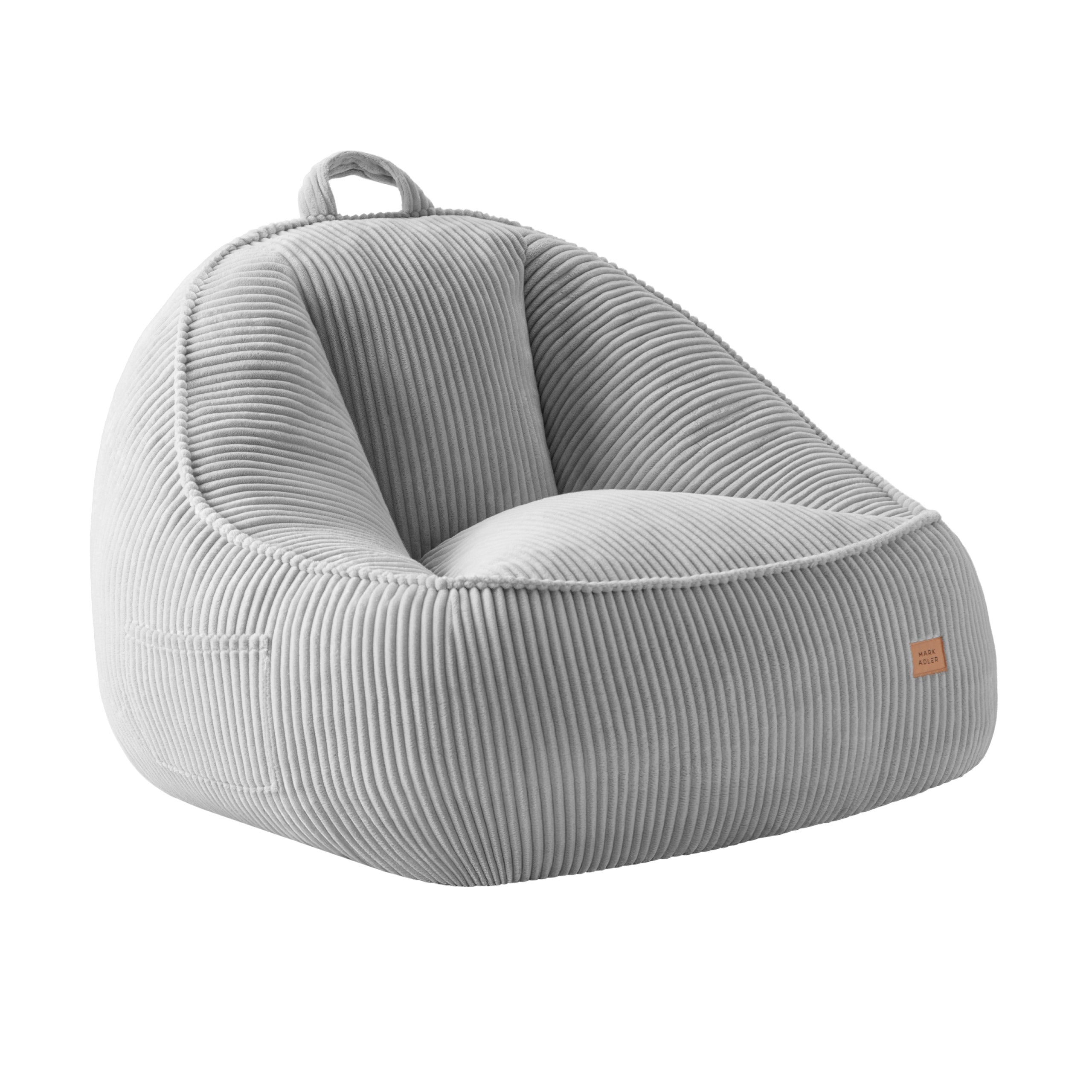 OUTLET Fotel pufa z oparciem sztruksowa Mark Adler Comfy 4.0 Grey