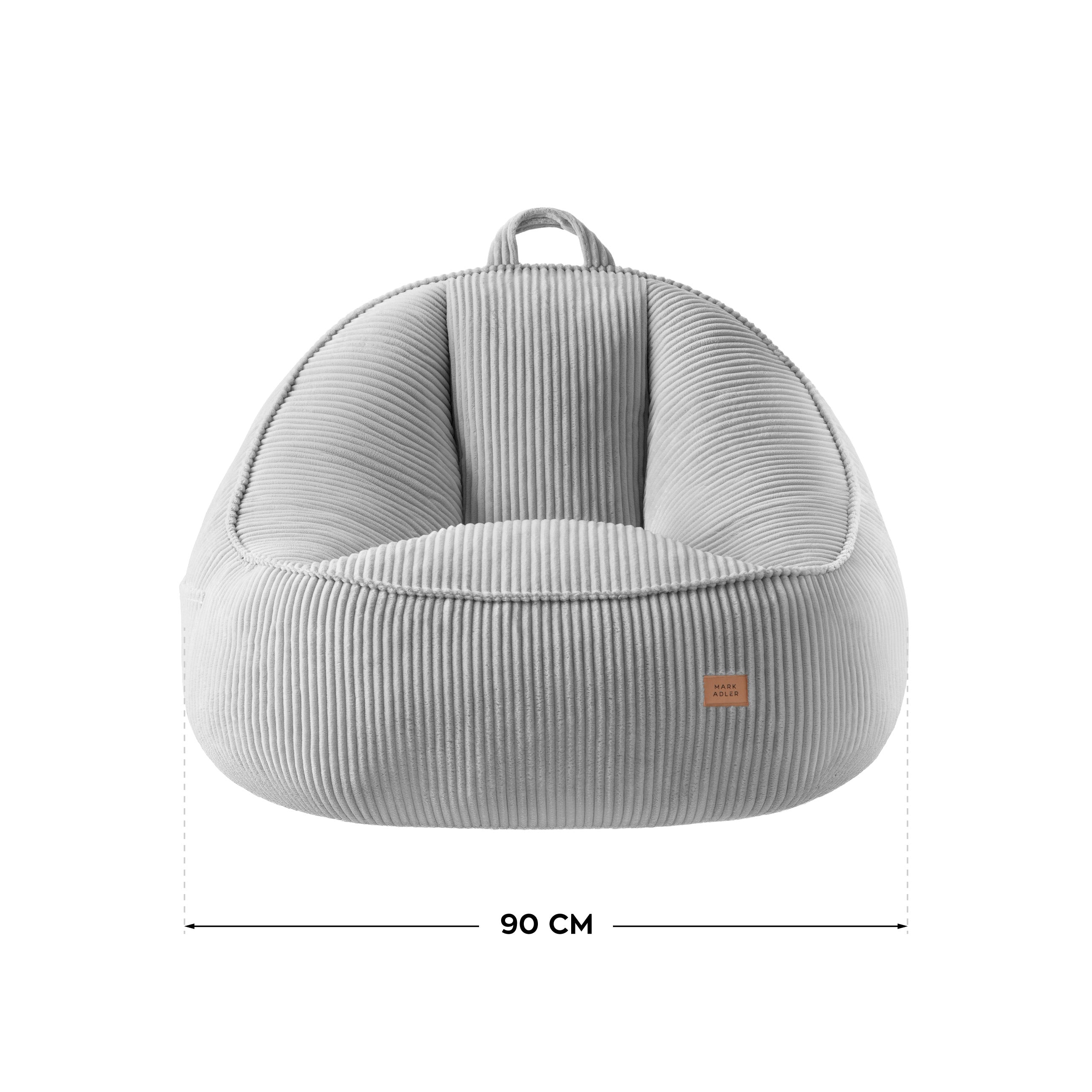 OUTLET Fotel pufa z oparciem sztruksowa Mark Adler Comfy 4.0 Grey