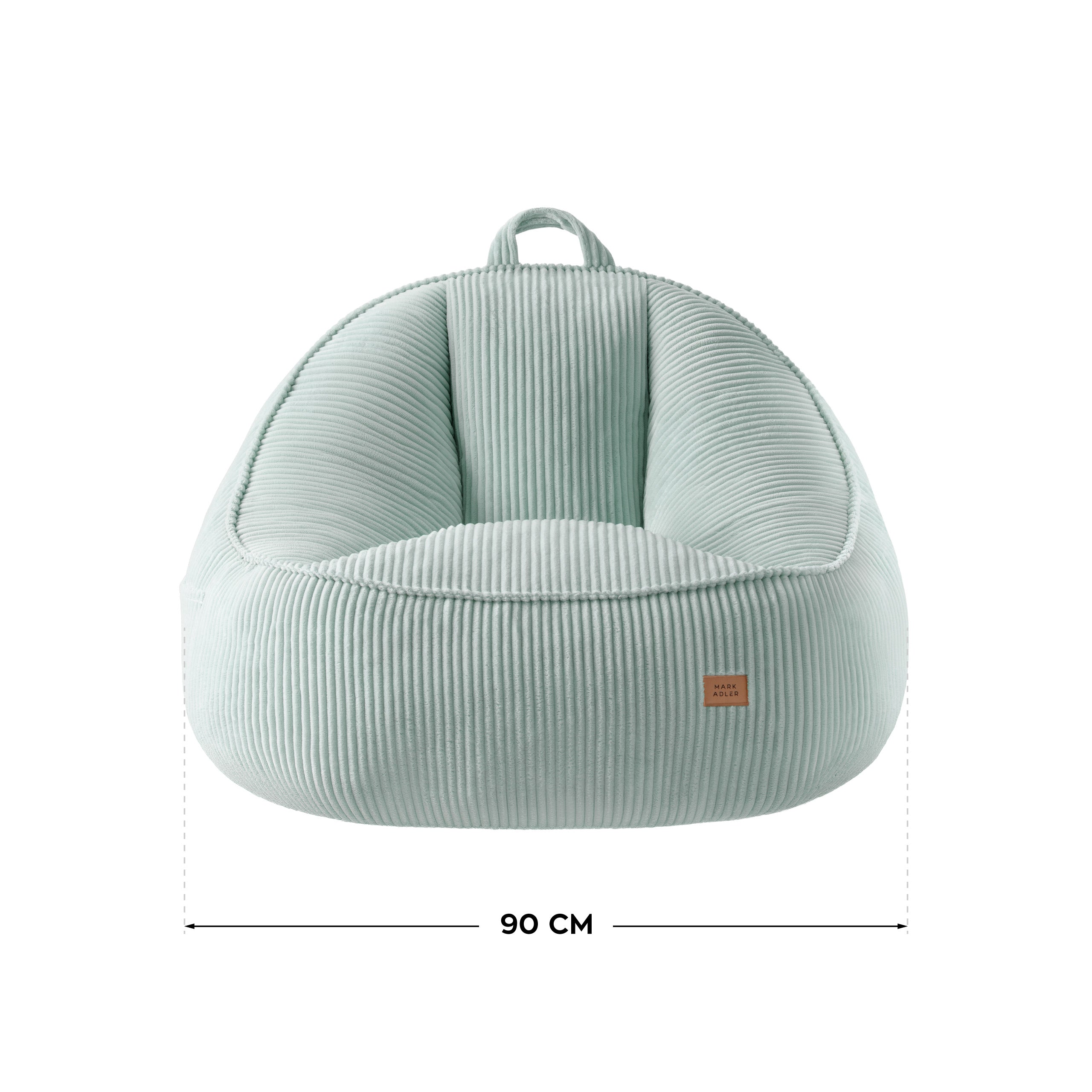 Fotel pufa z oparciem sztruksowa Mark Adler Comfy 4.0 Sage