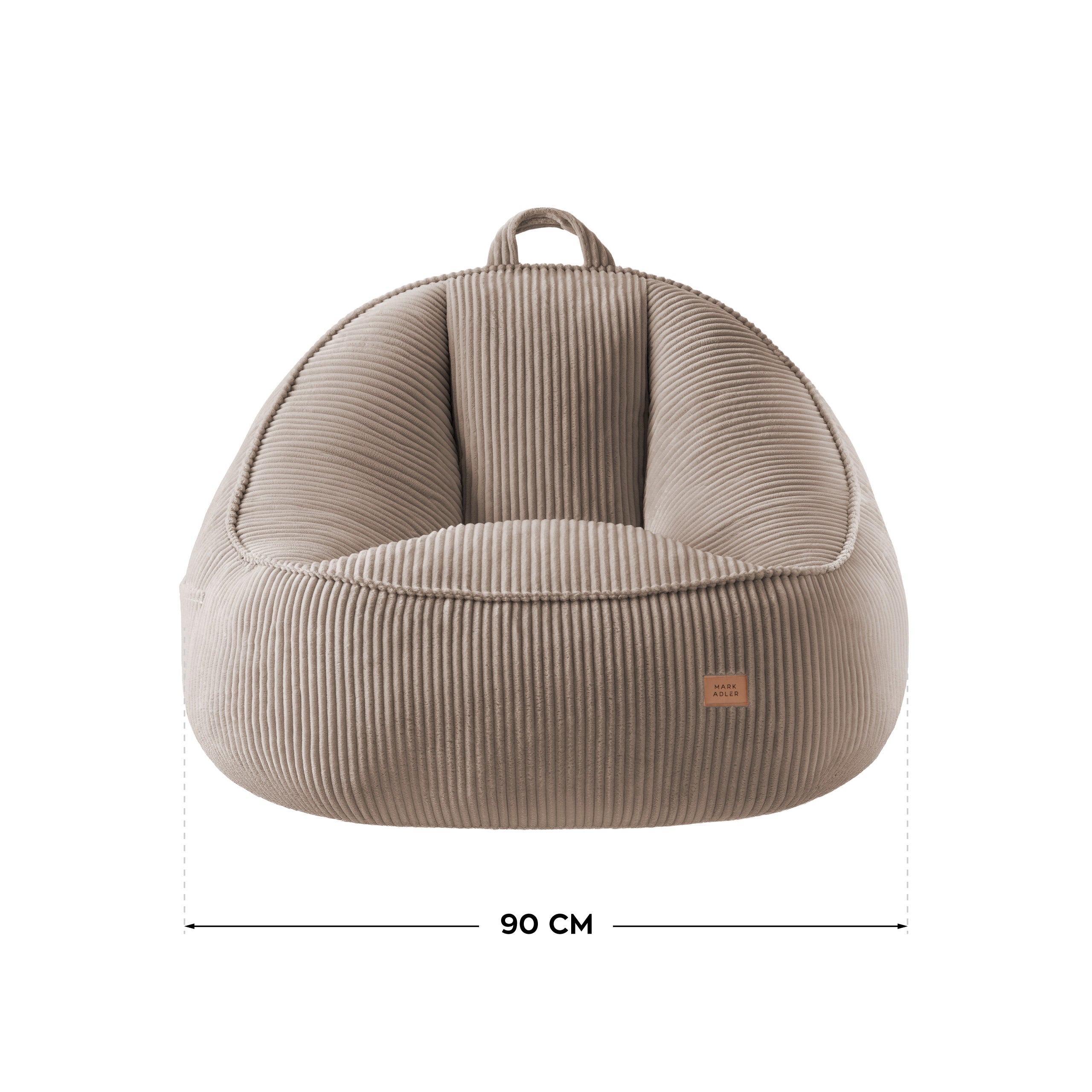 Fotel pufa z oparciem sztruksowa Mark Adler Comfy 4.0 Taupe