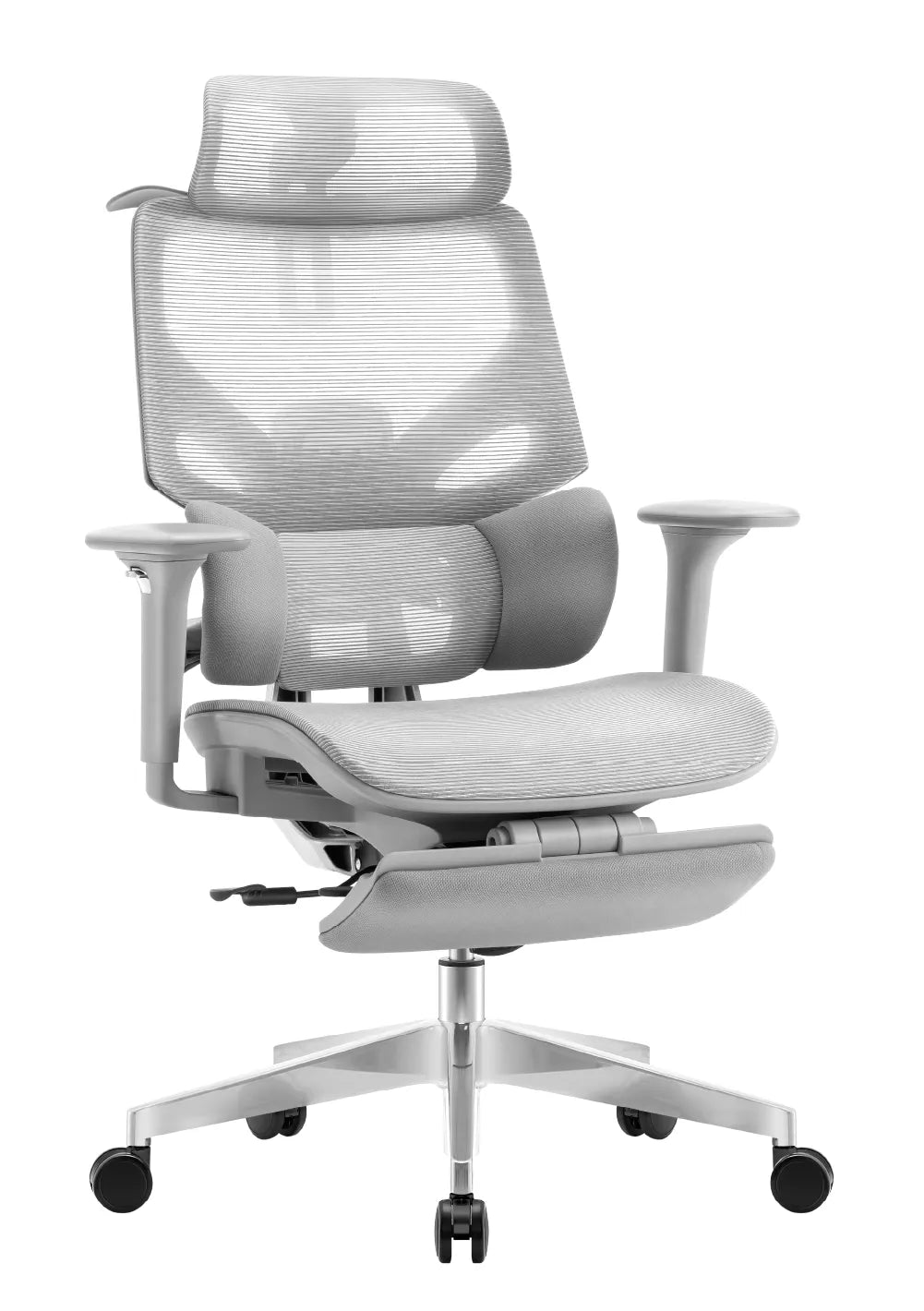 Fotel ergonomiczny z podnóżkiem Mark Adler Expert 8.7 Grey Mesh