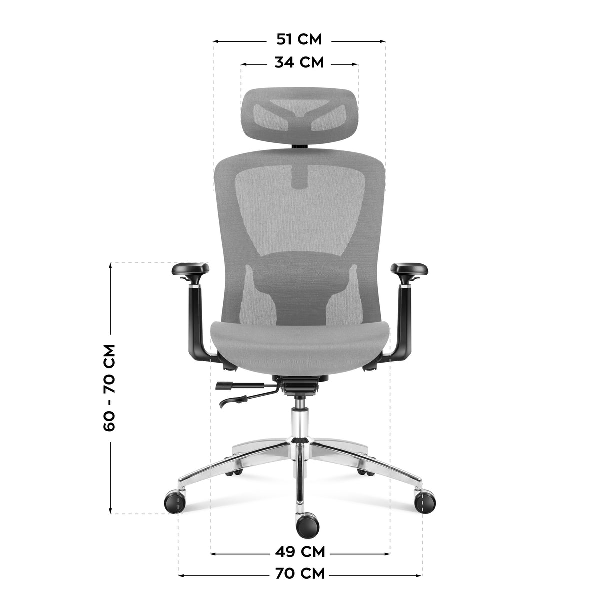 OUTLET Fotel ergonomiczny Mark Adler Expert 5.3 Grey Mesh