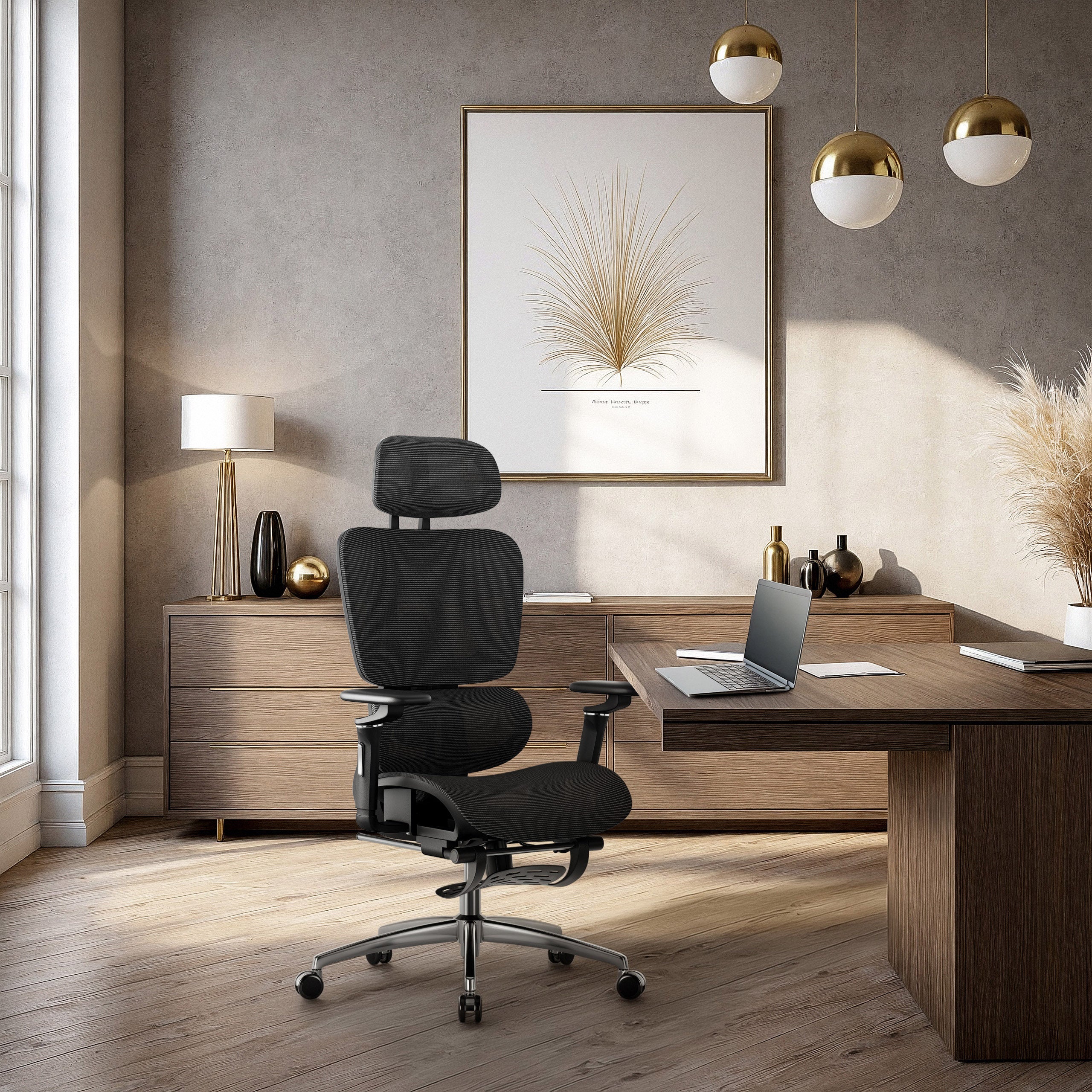 Fotel ergonomiczny Expert 7.9 z podnóżkiem