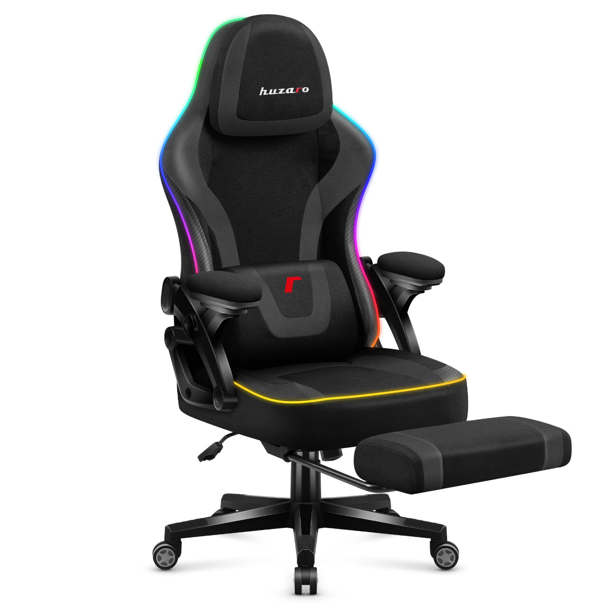 Fotel gamingowy Huzaro Force 4.6 RGB Smart Black Mesh