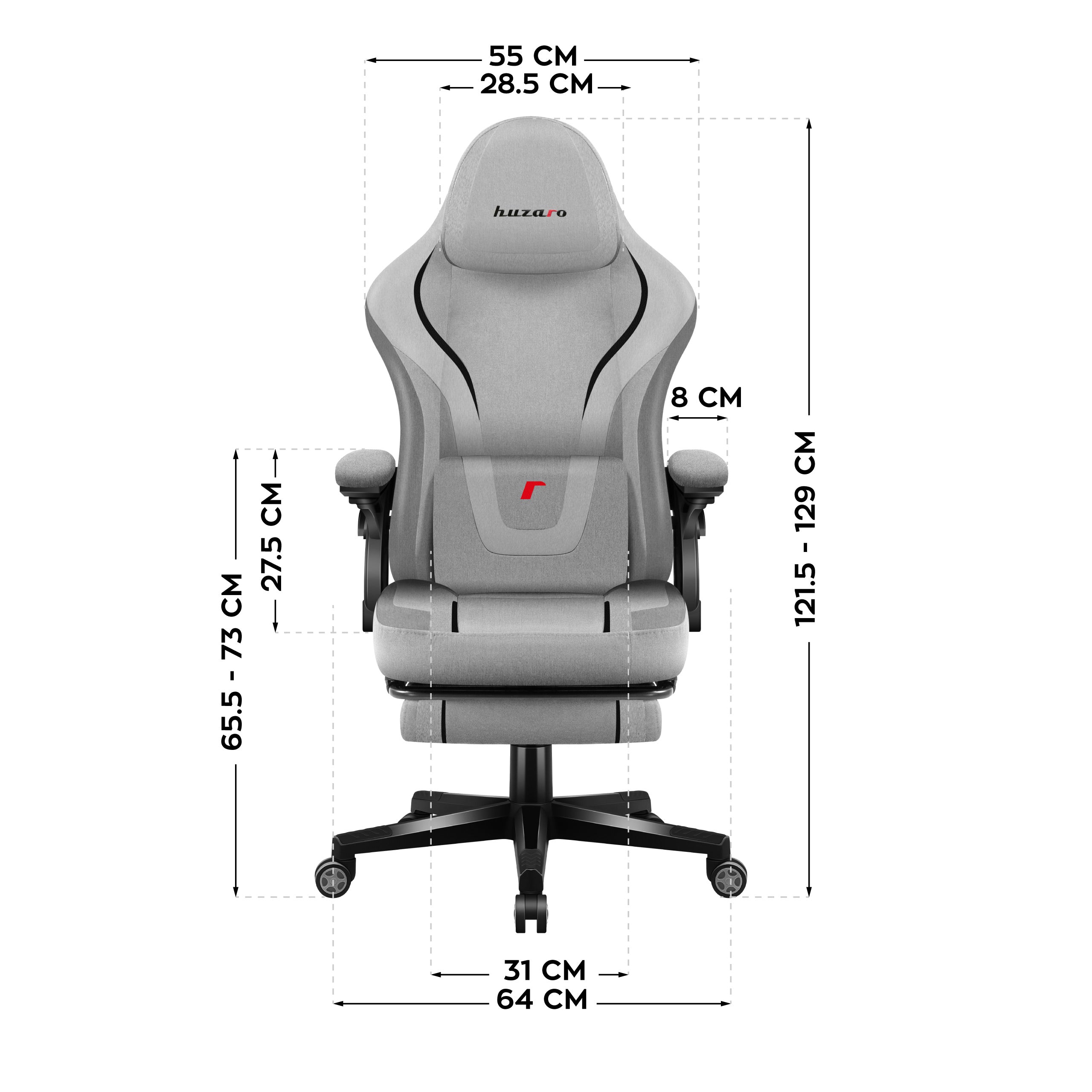 Fotel gamingowy Huzaro Force 4.6 Grey