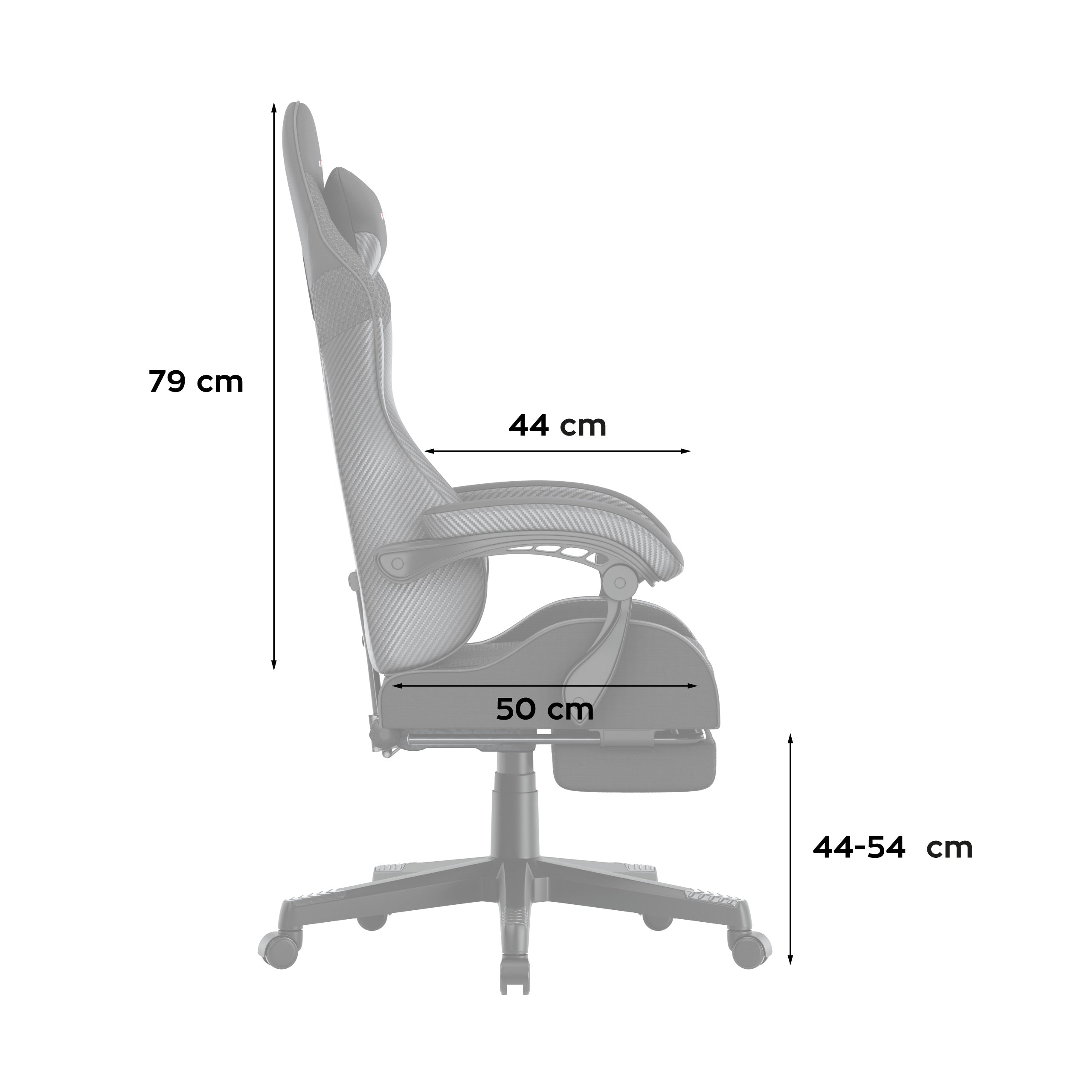 Fotel gamingowy HUZARO Force 4.7 Carbon Mesh