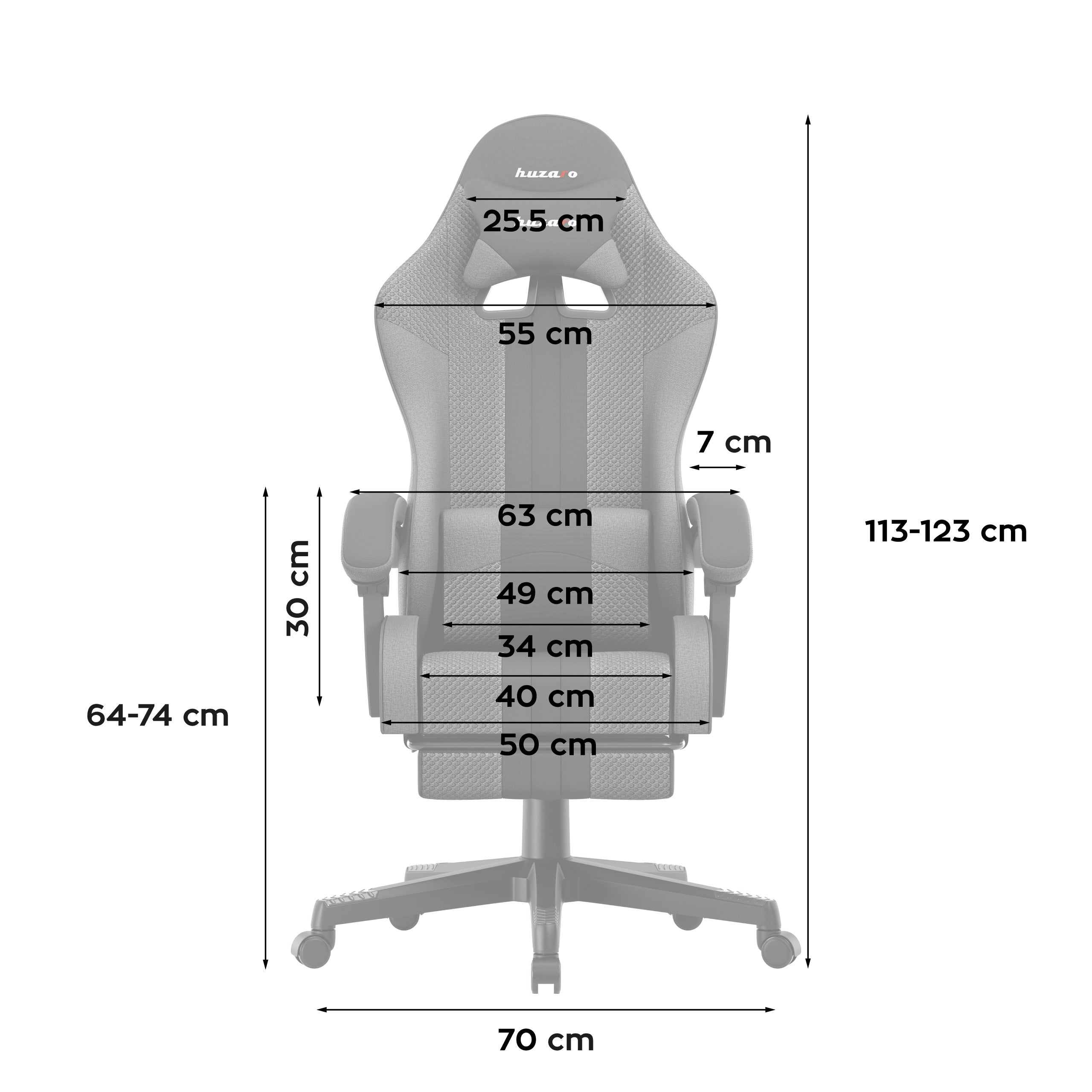 Fotel gamingowy Huzaro Force 4.7 Grey Mesh