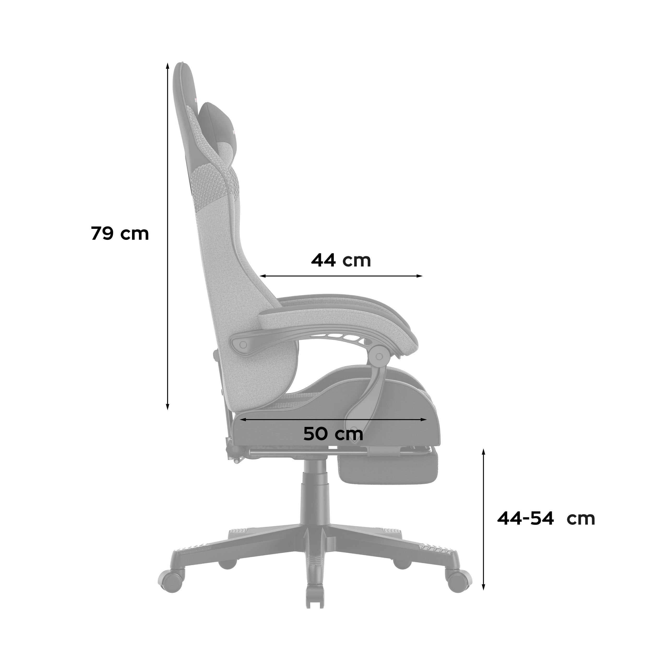 Fotel gamingowy Huzaro Force 4.7 Grey Mesh