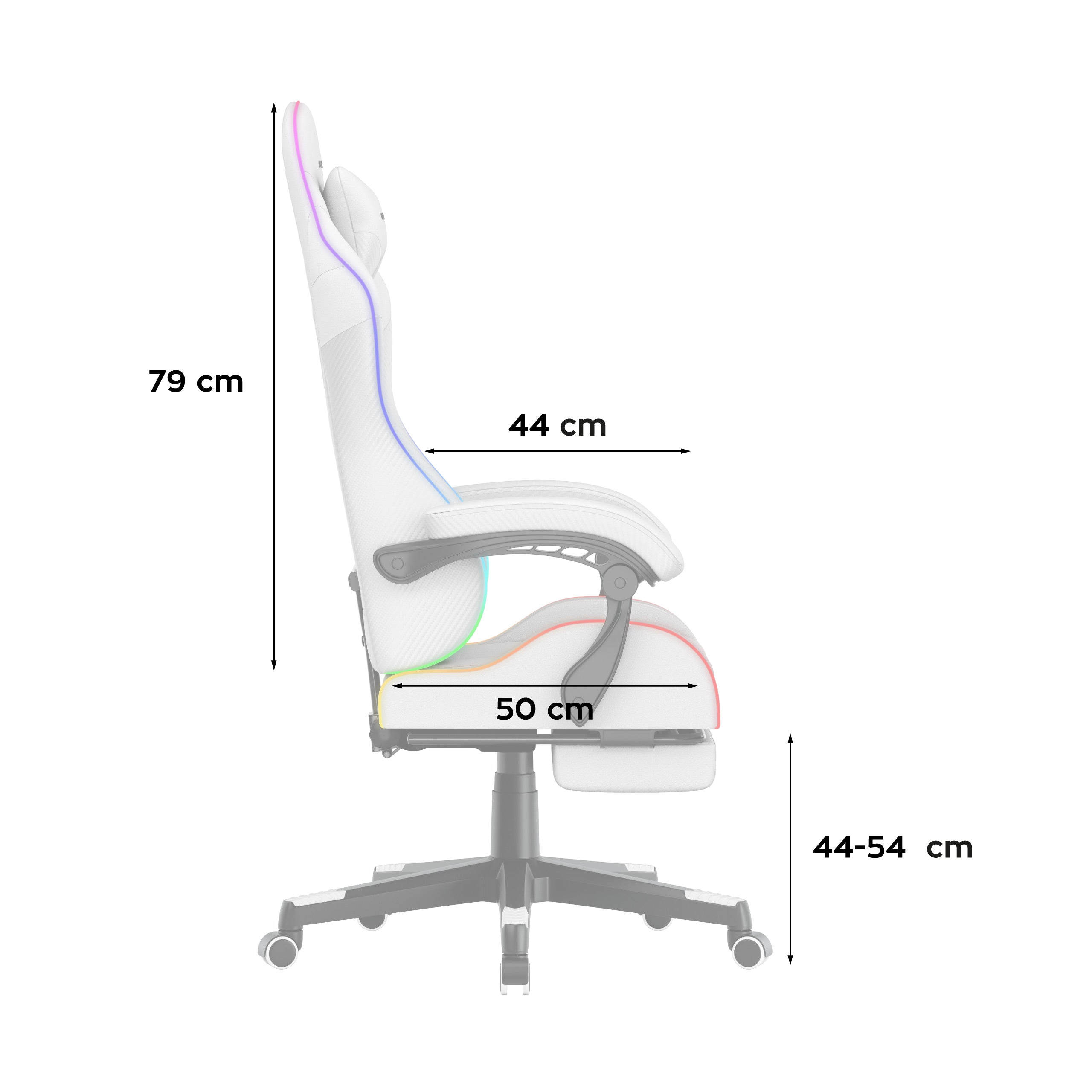 Fotel Gamingowy HUZARO Force 4.7 RGB White