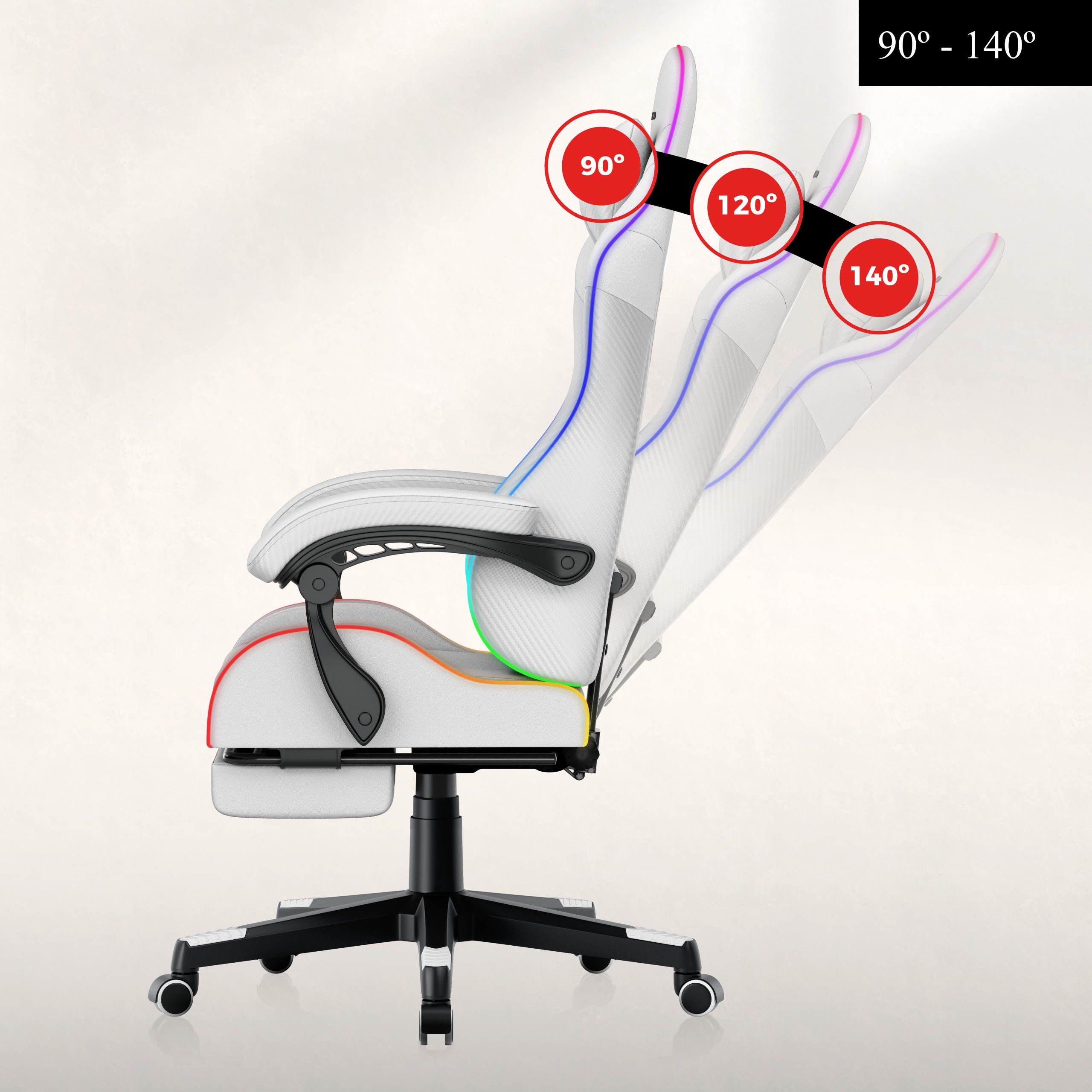 Fotel Gamingowy HUZARO Force 4.7 RGB White
